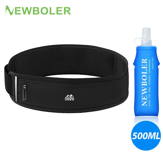 NEWBOLER ランニングベルト｜マラソン・ジム用｜スマホ収納＆ハイドレーション対応